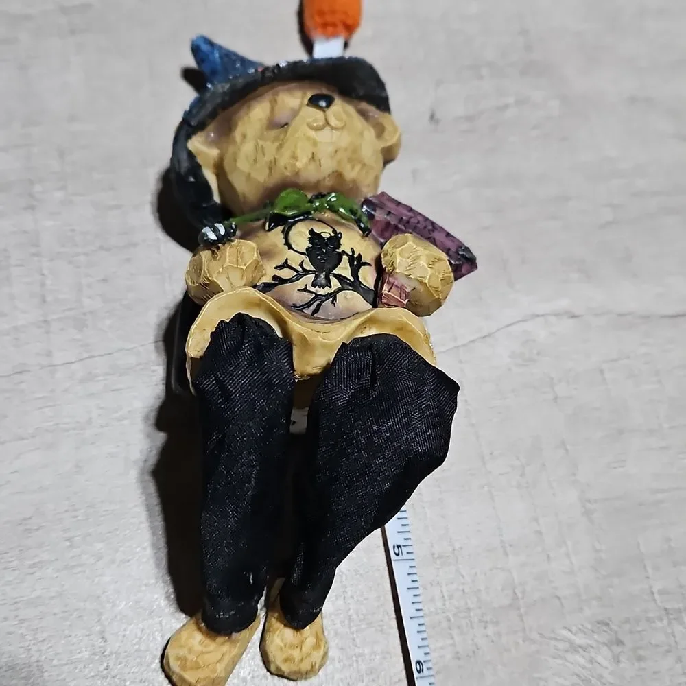 Halloween Bear Figurines with Witch Hats